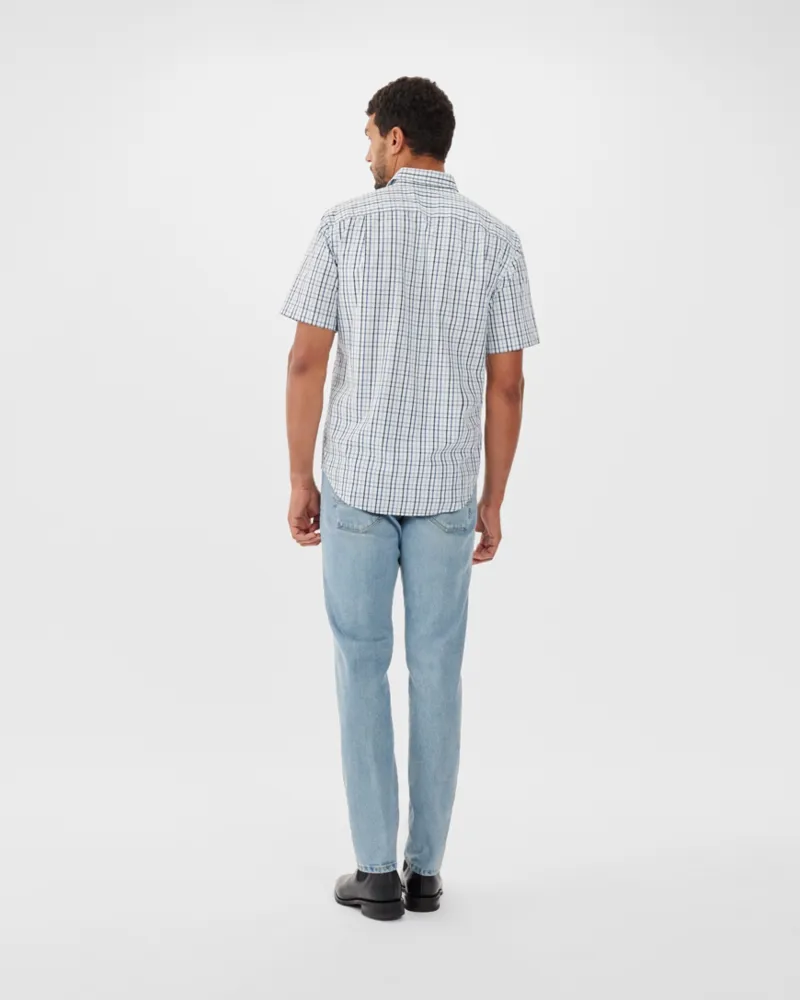 RM Williams Hervey Shirt White Navy Blue-3